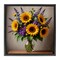Stupell Industries Sunflower & Lavender Bouquet Framed Floater Canvas Wall Art Design by Yuri Khrushch